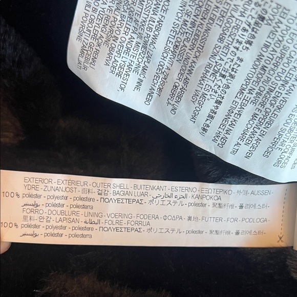 Zara Black Faux Suede Biker Jacket with Faux Fur Collar - Picture 7 of 7